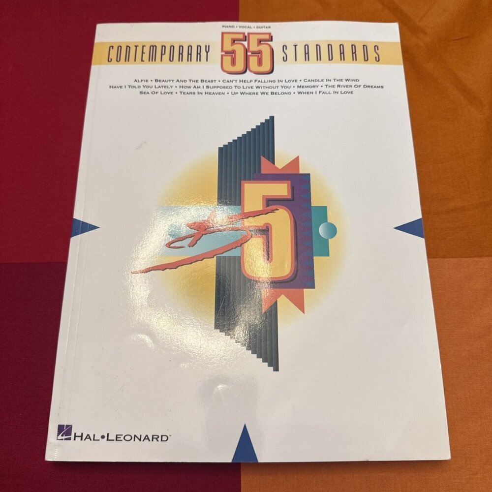 Contemporary 55 Standards Piano Vocal Guitar Hal Leonard 1994 Paperback. New